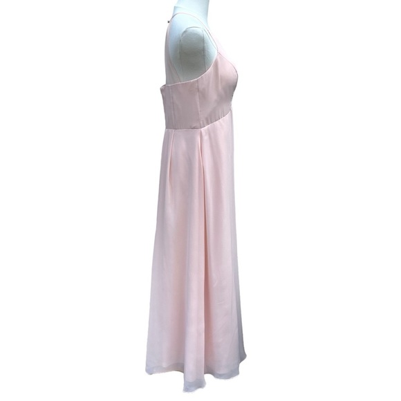 Azazie Sarah Halter Dress in Pearl Pink Size 10 - Picture 7 of 16